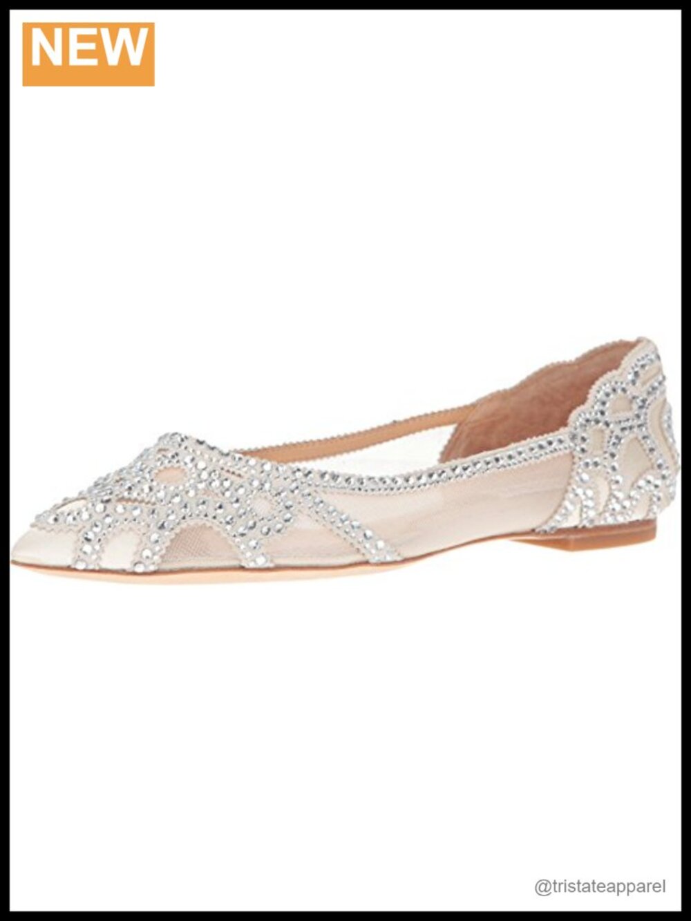 Embellished Suede Pointed Toe Ankle Strap Flat Party Dress Shoe